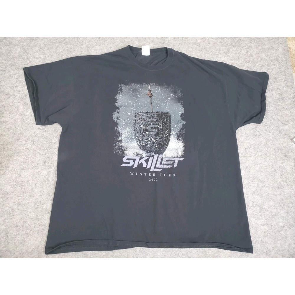Skillet Winter Tour 2022 Black T-Shirt 3XL Rock Band Tee Metal Grunge Concert T